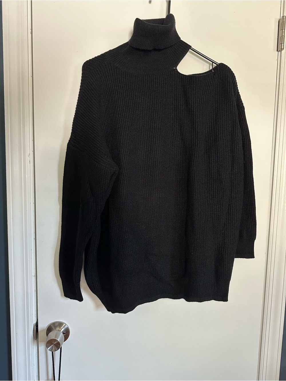 &merci Black Cutout Turtleneck Sweater - Woman’s Size M